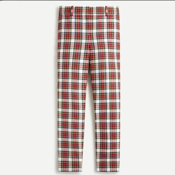 J.Crew NWOT Cameron slim crop pant in snowy Stewart tartan bi-stretch wool - Picture 4 of 5